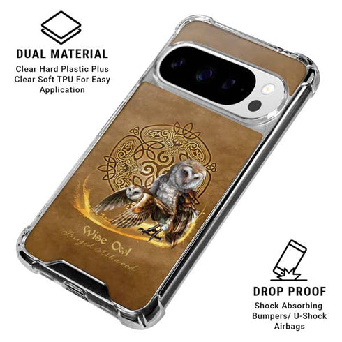 Owl Celtic Knot by Brigid Ashwood Google Pixel 10 Pro XL Clear Case